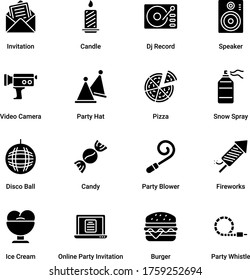 Party glyph Icons - Vectors