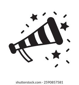 Party glyph, mini illustration icon. use for modern concept, print, UI, UX kit, web and app development. Vector EPS 10, related to entertainment, festival, funfair and hobbies.