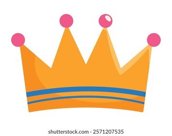 party gold crown isolated icon