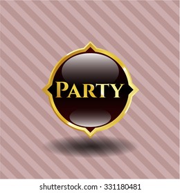 Party gold emblem