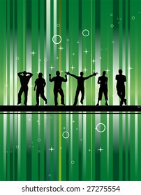 Party with green background