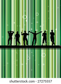Party with green background