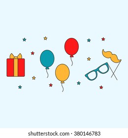 Party greeting card. Vector illustration