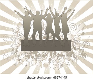 Party- grunge background
