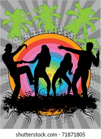 Party - grunge background