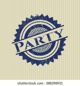 Party grunge stamp