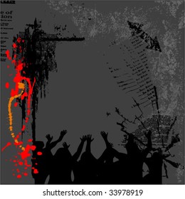 party grunge vector background illustration