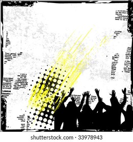 party grunge vector background illustration