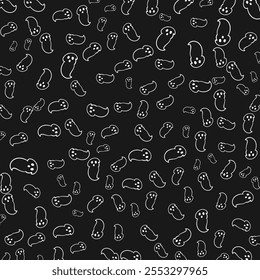 Party halloween pattern with drawings decorative illustration vector