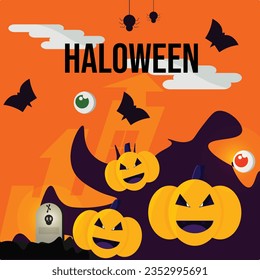 Party haloween background vector illustration