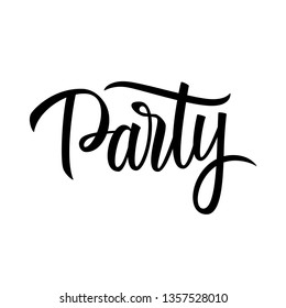 Party Hand Drawn Lettering Word Creative Stock Vector (Royalty Free ...