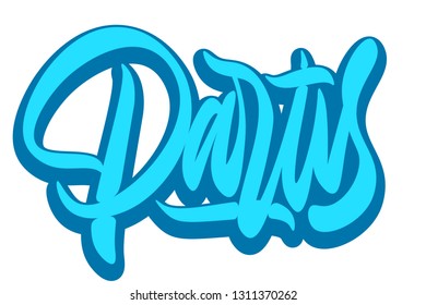 Party hand drawn vector lettering design. Comics style. Design for t shirt printing Vector Graphic - Vector