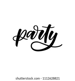 Party Hand Lettering Stock Vector (Royalty Free) 1112628821