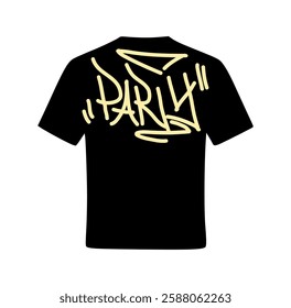 Party Handlettering text Vector Illustration, Streetwear, Typography,Graffiti, poster, on white background