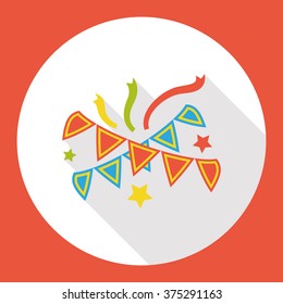 party hanging flat icon