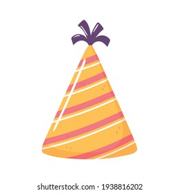 party hat celebration icon isolated