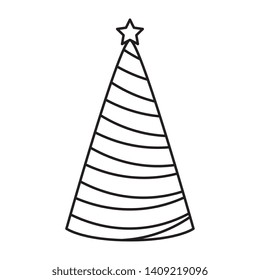 party hat celebration icon vector illustration