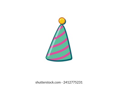 Diseño de pegatinas de decodificador de sombrero de fiesta