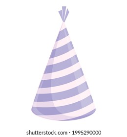 Party, die ein zartes Lila-Symbol hat. Cartoon of Party hat ein zartes lila Vektorsymbol für Webdesign einzeln auf weißem Hintergrund