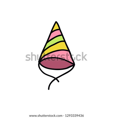 party hat doodle icon