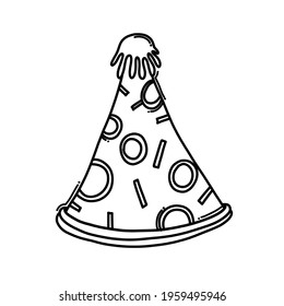 Party hat Doodle vector icon. Drawing sketch illustration hand drawn cartoon line.