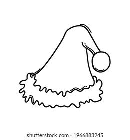 Party hat Doodle vector icon. Drawing sketch illustration hand drawn cartoon line.