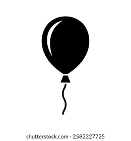 Party hat and festive balloons line icon, outline vector sign, linear style pictogram isolated on white