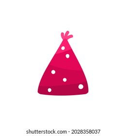 Party Hat  flat vector illustration