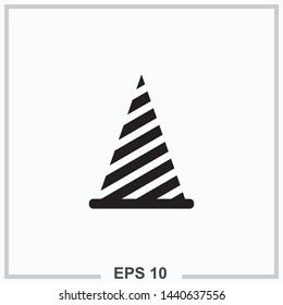 party hat icon black isolated vector illustration
