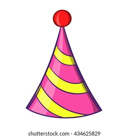 Party hat icon, cartoon style