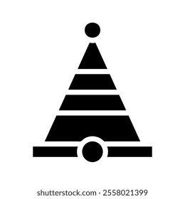 Party hat icon. Concept of celebration, birthday, and anniversary.