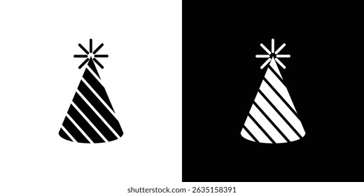 Concepto del icono del sombrero del partido, Ilustración vectorial