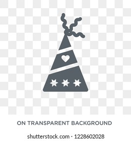 Party hat icon. Party hat design concept from Birthday and Party collection. Simple element vector illustration on transparent background.