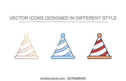 Party-Hut-Symboldesign auf weißem Hintergrund - Stockgrafik