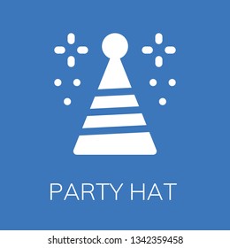  Party hat icon. Editable  Party hat icon for web or mobile.