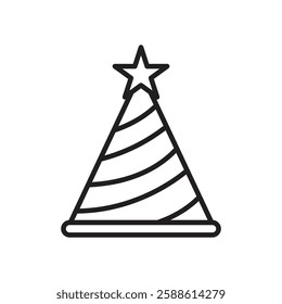 Party hat icon Flat illustration sign