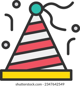 Party Hat Icon image. Suitable for mobile application.
