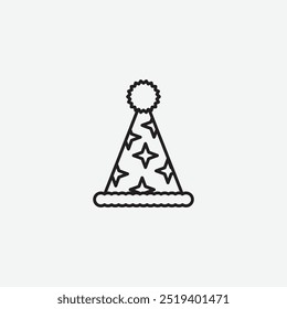 Party hat icon isolated on white background