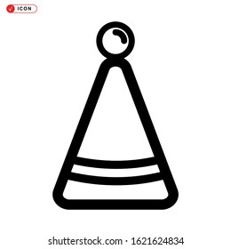 party hat icon isolated sign symbol vector illustration - high quality black style vector icons
