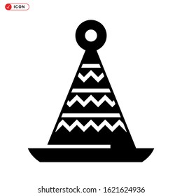 party hat icon isolated sign symbol vector illustration - high quality black style vector icons
