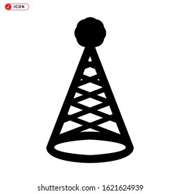 party hat icon isolated sign symbol vector illustration - high quality black style vector icons
