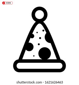 party hat icon isolated sign symbol vector illustration - high quality black style vector icons
