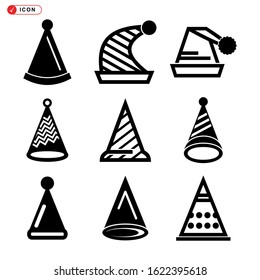 party hat icon isolated sign symbol vector illustration - Collection of high quality black style vector icons
