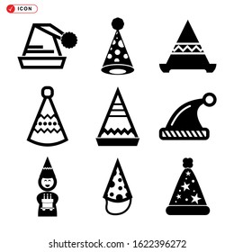 party hat icon isolated sign symbol vector illustration - Collection of high quality black style vector icons
