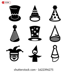 party hat icon isolated sign symbol vector illustration - Collection of high quality black style vector icons
