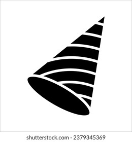 party hat icon in line style. party hat vector illustration on white background