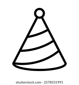 Party Hat Icon in Line Style