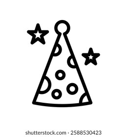Party hat icon logo sign set vector outline