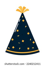 icono de sombrero de partido en fondo blanco