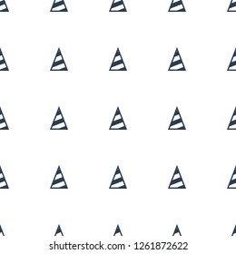 party hat icon pattern seamless white background. Editable filled party hat icon. party hat icon pattern for web and mobile.